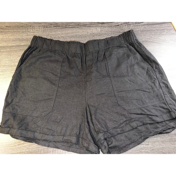 Briggs Linen Blend Shorts Womens XXL Elastic Waist Pull On Casual Utility - Picture 2 of 6